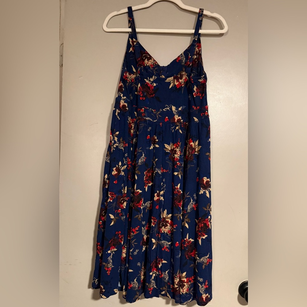 Torrid Navy Floral Knit Dress